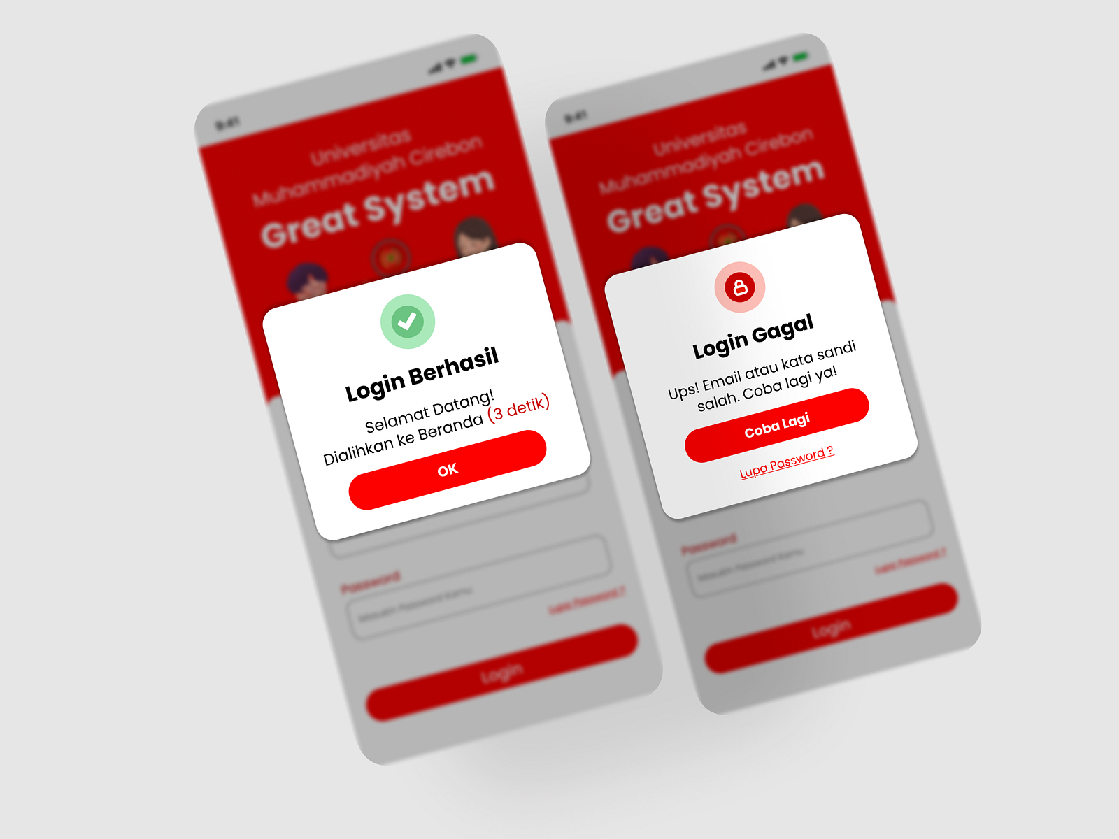 Login Mobile UI UX Academic by Andre Maulana Jayudin on Dribbble
