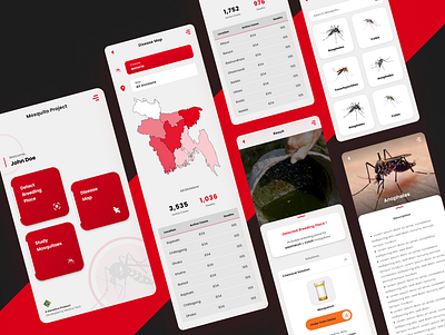 Mosquito Breeding Place Detector app design ui ux