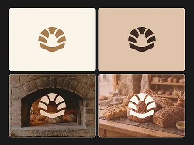 Maison Bakery ✱ Logomark abstract artisan bakery bakeshop bread business creative design icon logo logo design logomark mark modern oven premium simple symbol visual identity warm