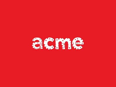 Acme - logotype acme brand branding logo logotype red white