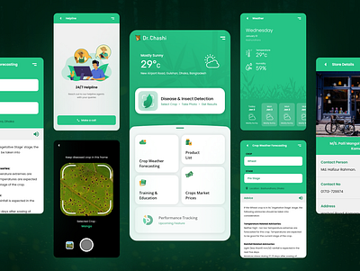 Dr.Chashi App (Crops Health Care) app design ui ux