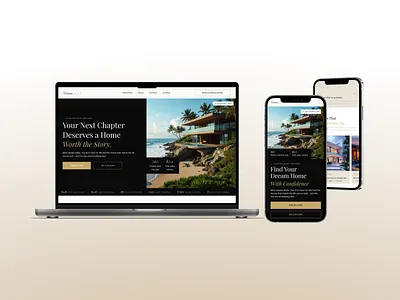 Luxury Real Estate - Web & Mobile UI app design branding clean ui dark ui dashboard figma landing page luxury minimal mobile ui property real estate responsive design typography ui design ui ux ux design web app web design website design