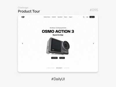 Product Tour - Challenge of Daily UI #095 095 camera daily ui daily ui 095 dji drones product tour ui ux