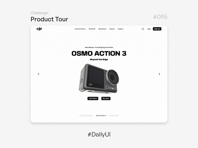 Product Tour - Challenge of Daily UI #095 095 camera daily ui daily ui 095 dji drones product tour ui ux
