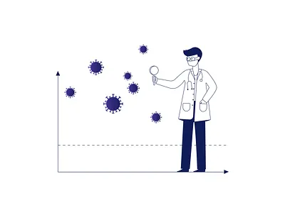 Doctors Studying Statistics of Coronavirus Animation analytics awareness cleanui coronavirus covid19 dashboard datavisualization doctor education explaineranimation healthcare illustration medical medicalanimation research statistics