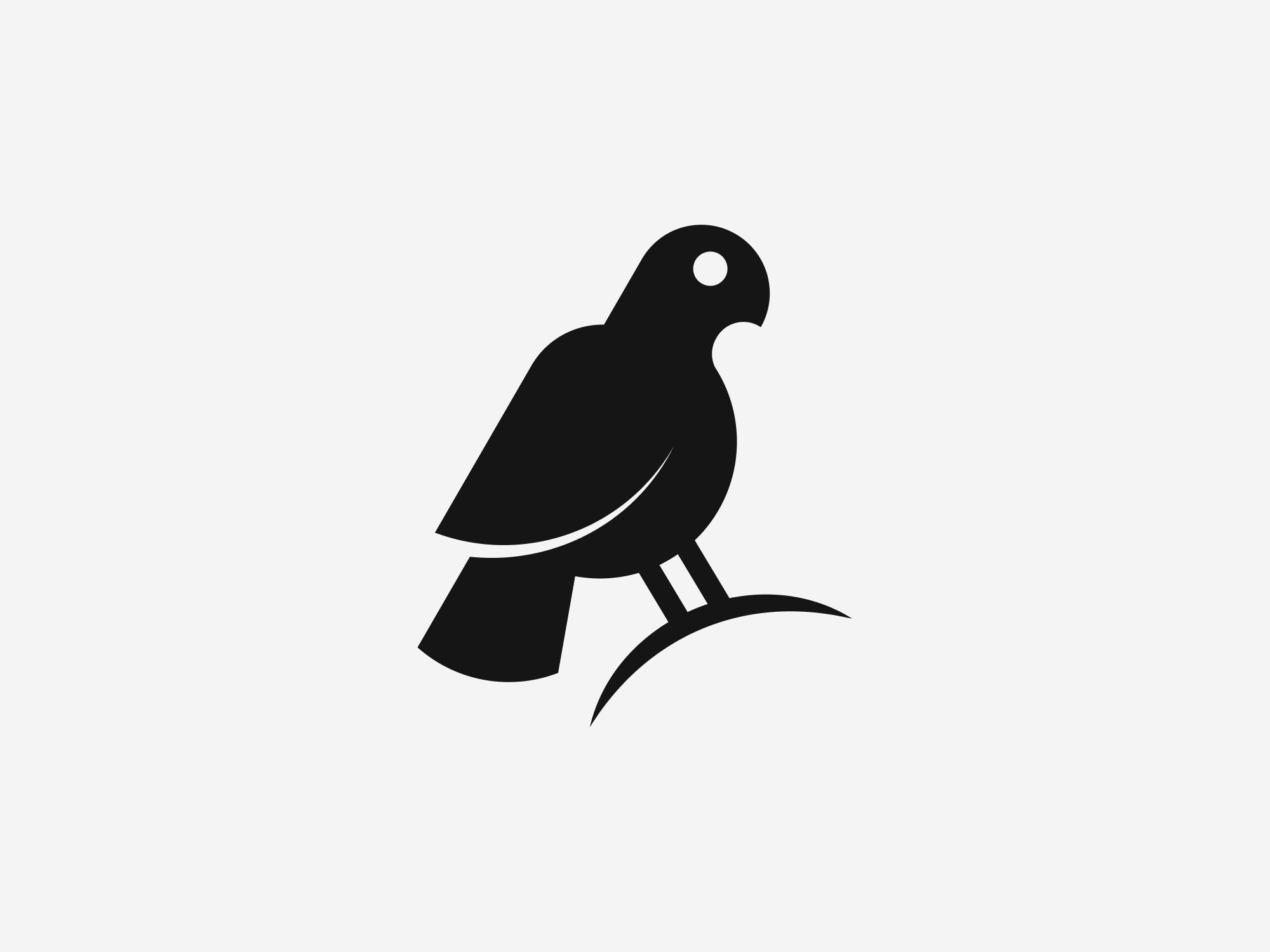 Minimal Bird Logo Mark animal bird black and white bold brand branding bw dove geometric icon identity logo mark minimal parrot simple startup tech wildlife wings