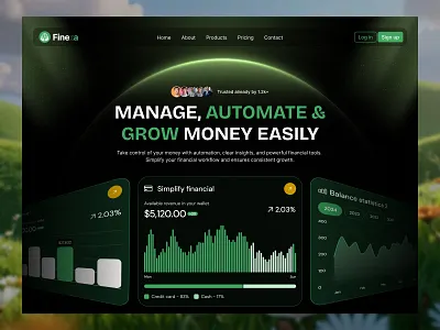 Fintech Website UX UI Design | SaaS Landing Page figma ui finance dashboard financial app ui fintech website fintech website design fintech website ui fintech website ux modern design saas dashboard saas landing page ux ui web app design web design