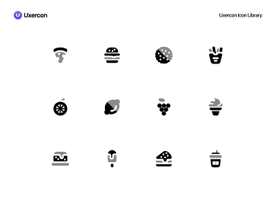 Food & Beverage - Uxercon Icon Library beverage design dinner drink fast food figma food food and beverage food delivery healty food icon icon design iconography illustration logo restaurant ui uiux ux uxercon