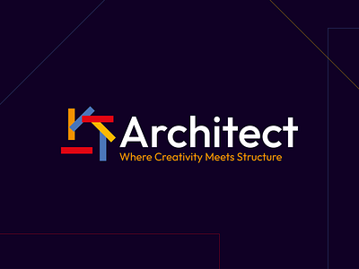 Architect logo design abstract architect branding building color drawing flat house lines logo logodesign modern sketch structure