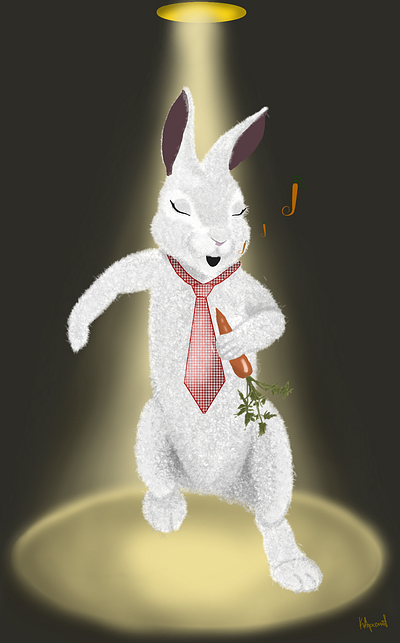 Rabbit Stage digitalart graphic design illustration