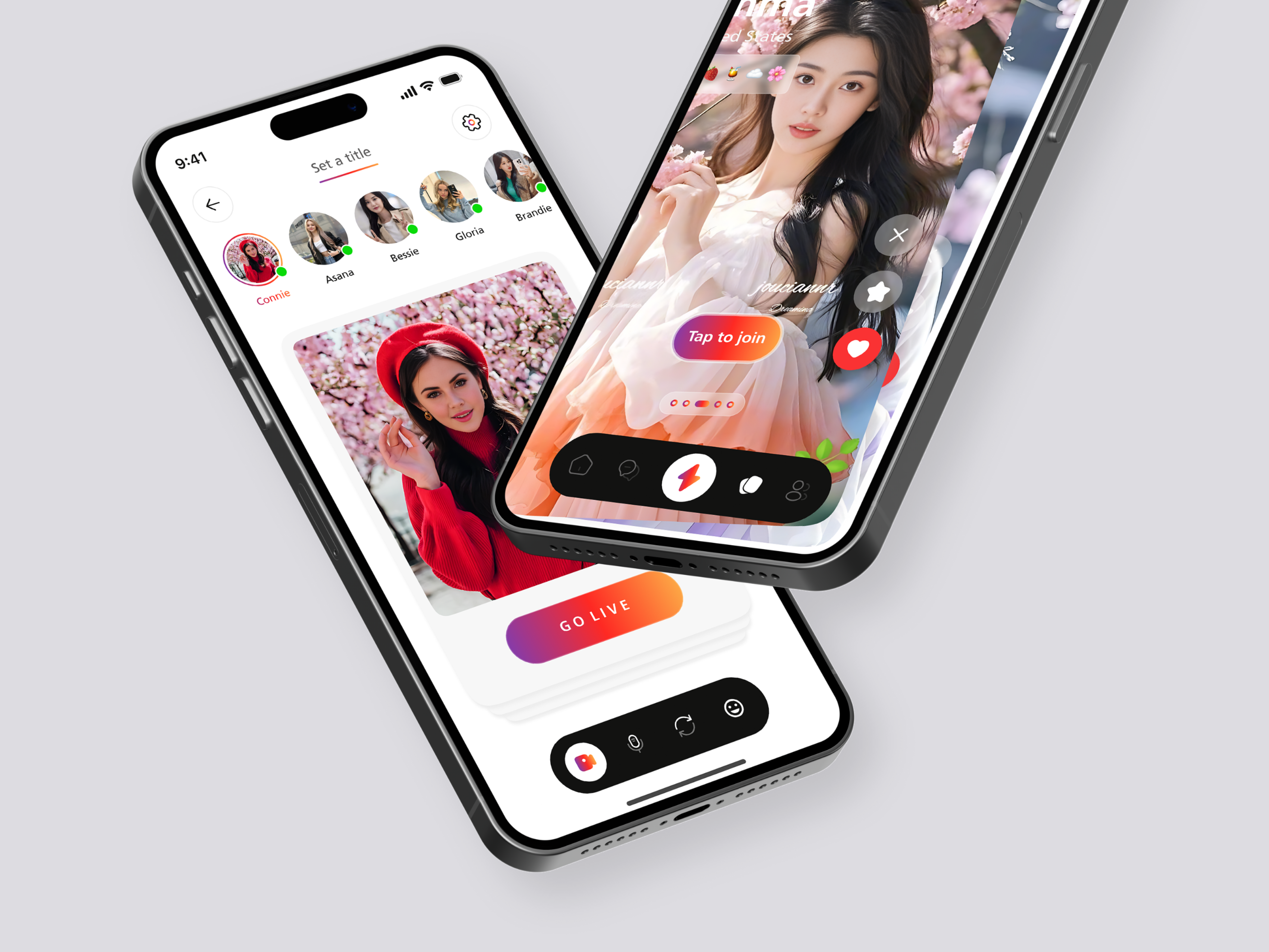 Live Streaming App UI | Go Live Flow & Social Interaction Design app app design creator app design go live live streaming mobile app mobile ui social app streaming app uiux video app
