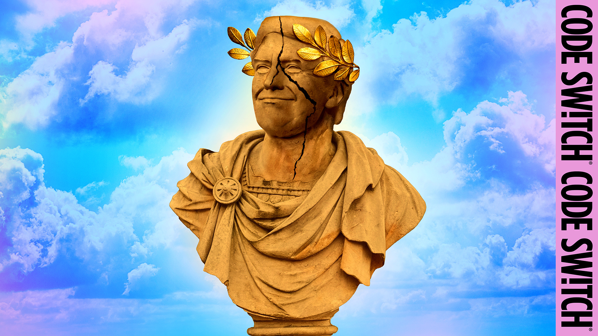 U.S. Empire america bust clouds collage cracks crown crumbling decay empire politics roman statue toga trump usa