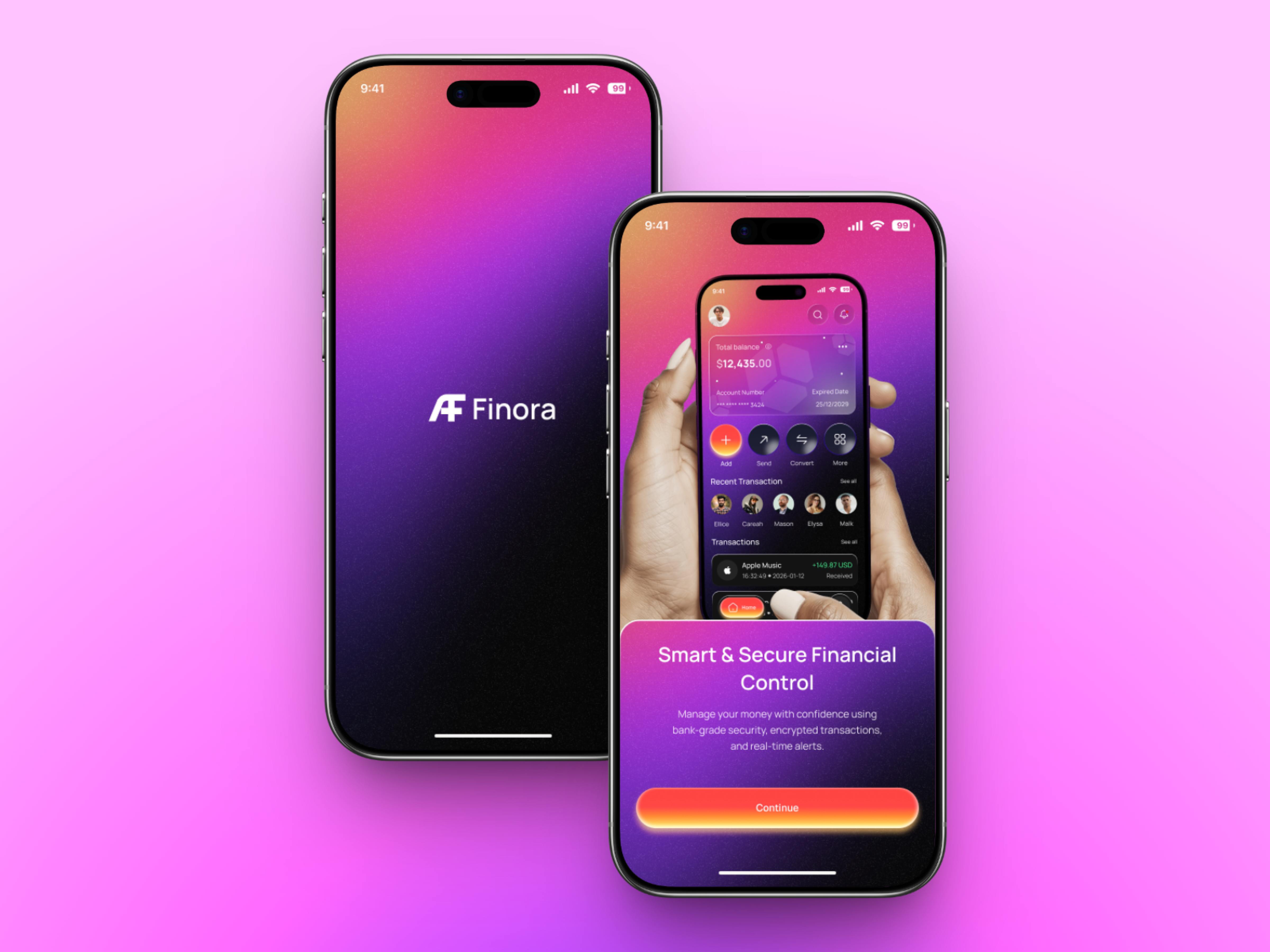 Smart & Secure Financial App UI Design