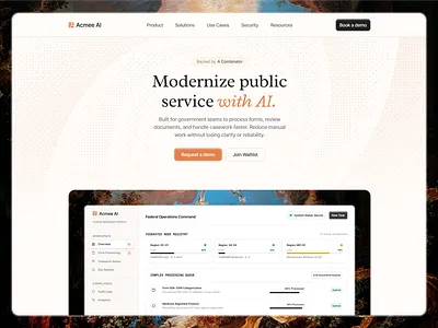 AI Startup Hero Design Concept design landingpage ui uidesign uiux