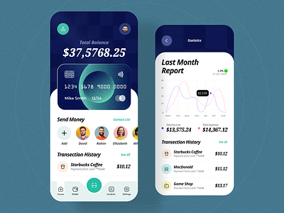 Finance Mobile Application app app design bank app banking app finance app financial app ios mobile app money transfer motion graphics wallet wallet app wallet ui walletapp