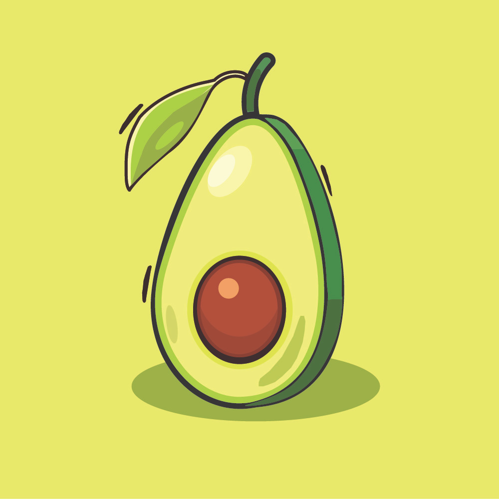 Avocado adobe illustrator design