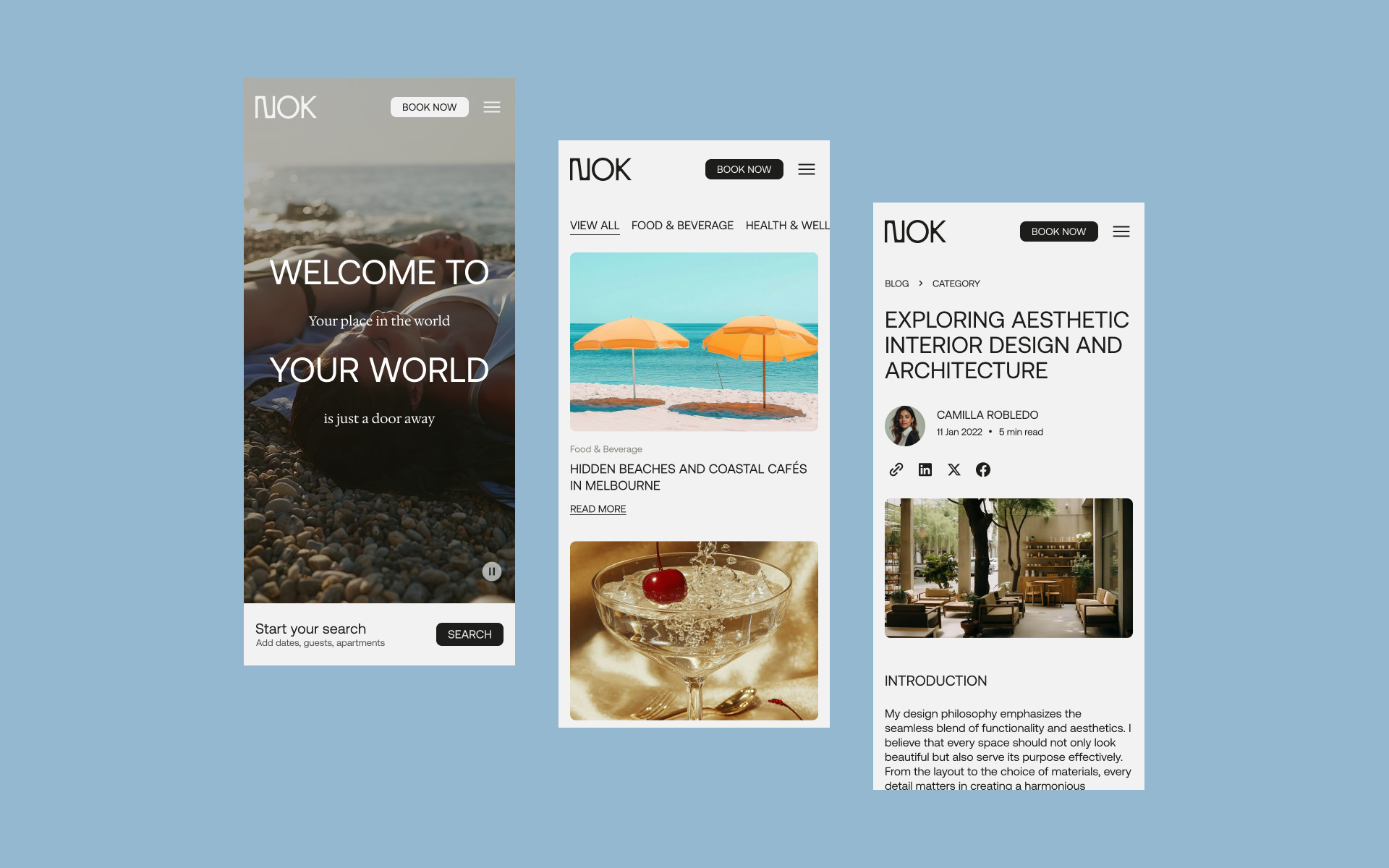 NOK - UX/UI Design for Hospitality by Flip by Contra Studio on Dribbble