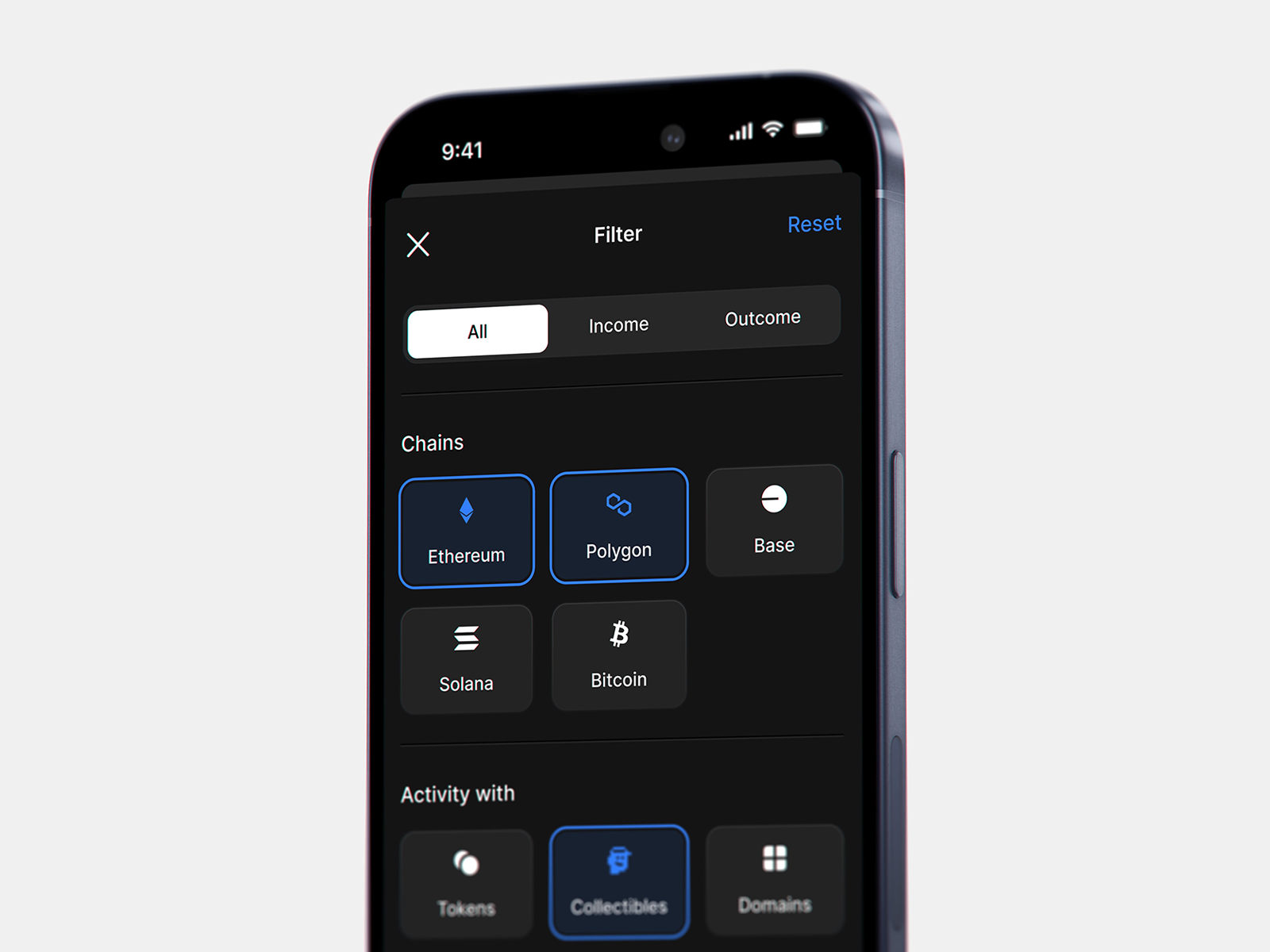 Example of Account transactions — banking app