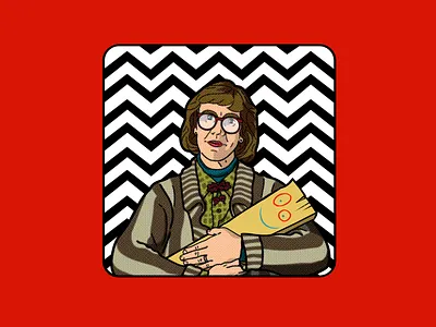Plank Lady 80s kid 90s 90s kid 90s tv show cult classic david lynch design ed edd n eddy graphic design illustration illustration art illustrator ilustracion log lady lud0 lud089 mystery plank surrealist twin peaks