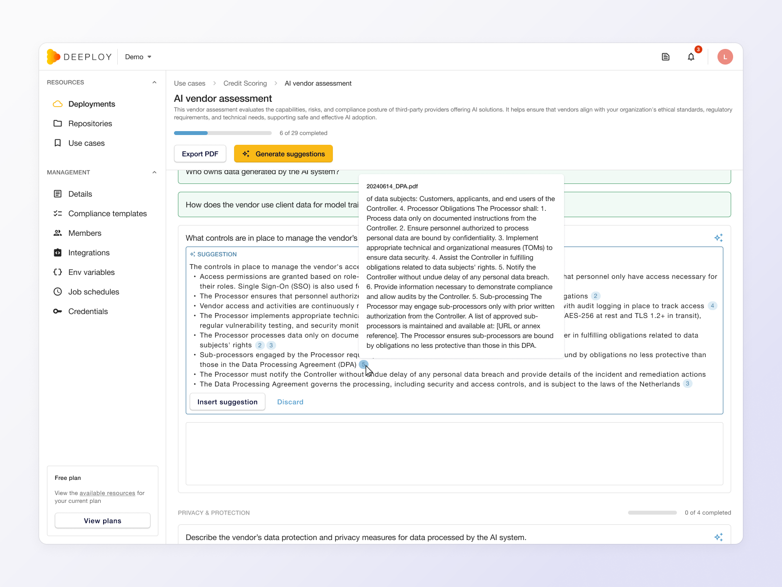 AI generated ML model assessment