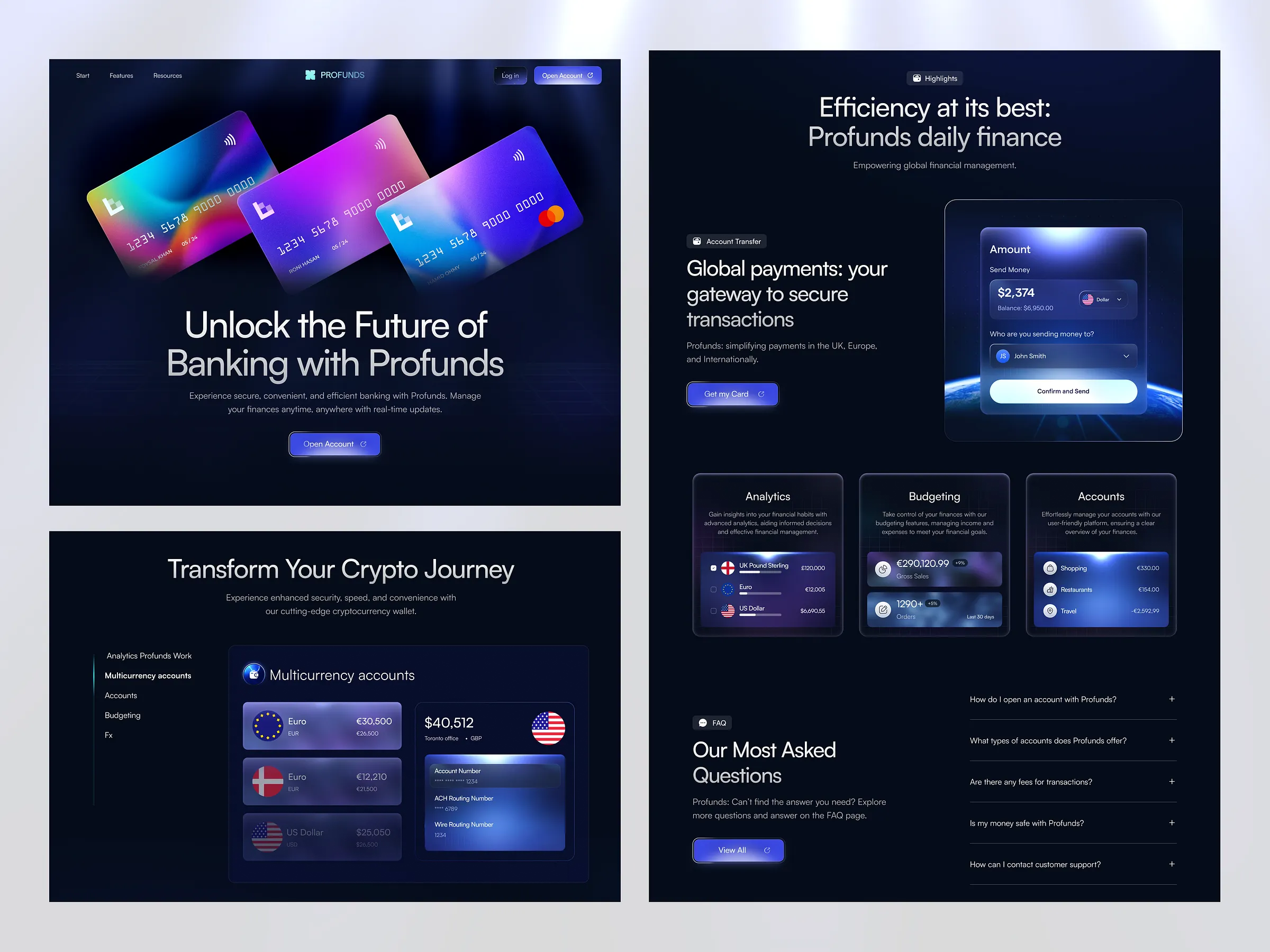 Banking Website UI interface product saas service startup ui ux web
