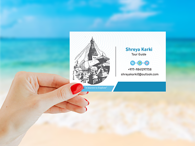 Approved Tour Guide Visiting Card design dharma raj lama graphic design guide vcard personal visiting card tour guide visiting card visiting card