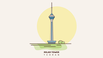 Milad tower illustration (Tehran, Iran) design graphic design icon illustration iran milad milad tower modern tehran ui ux vector