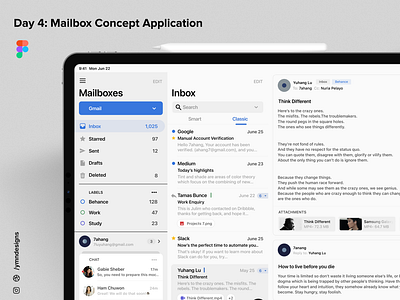 BuiLD 1.0 UI #004 - Mailbox Concept Application app dailyui design ui ux