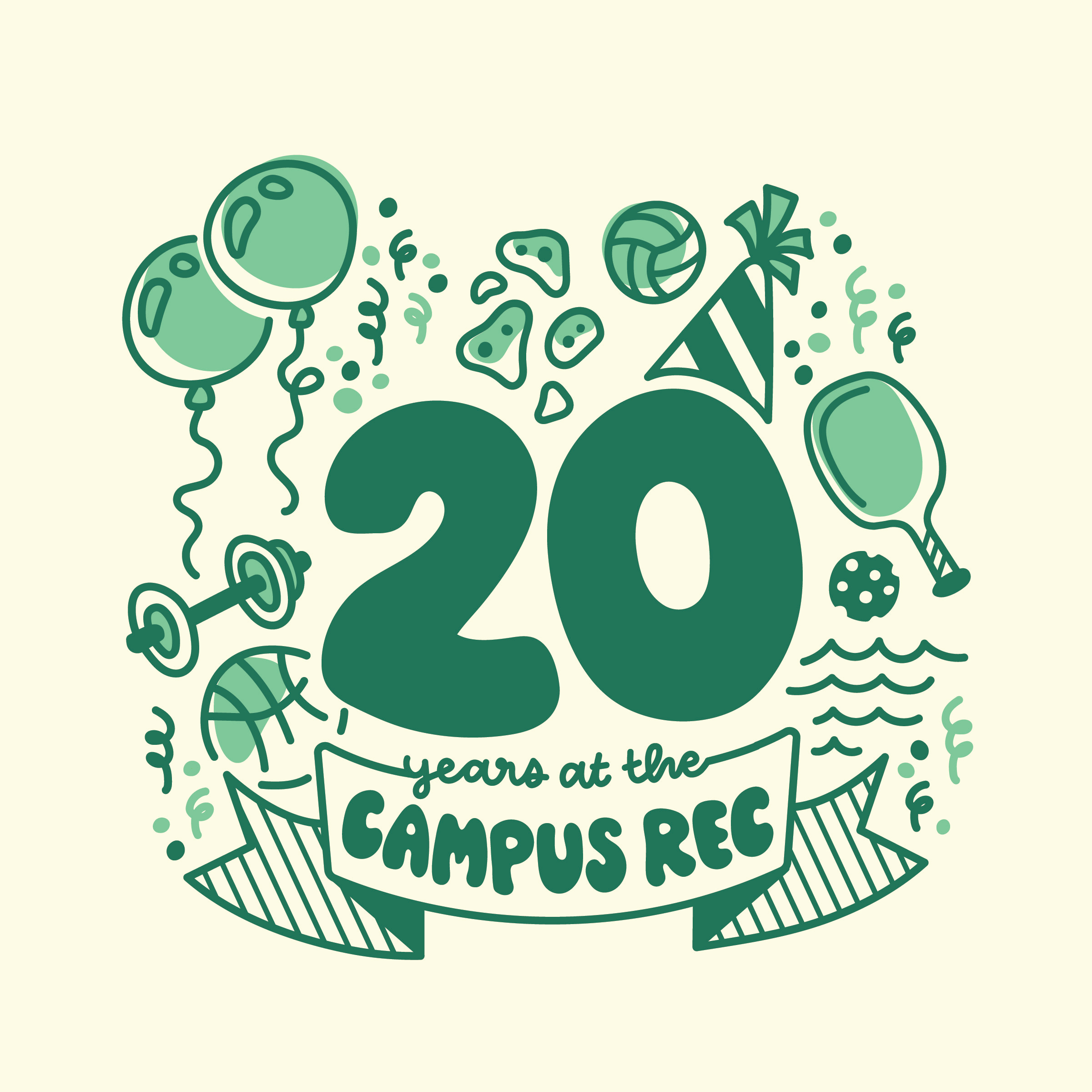 UAB UREC 20th Anniversary anniversary graphic design logo university