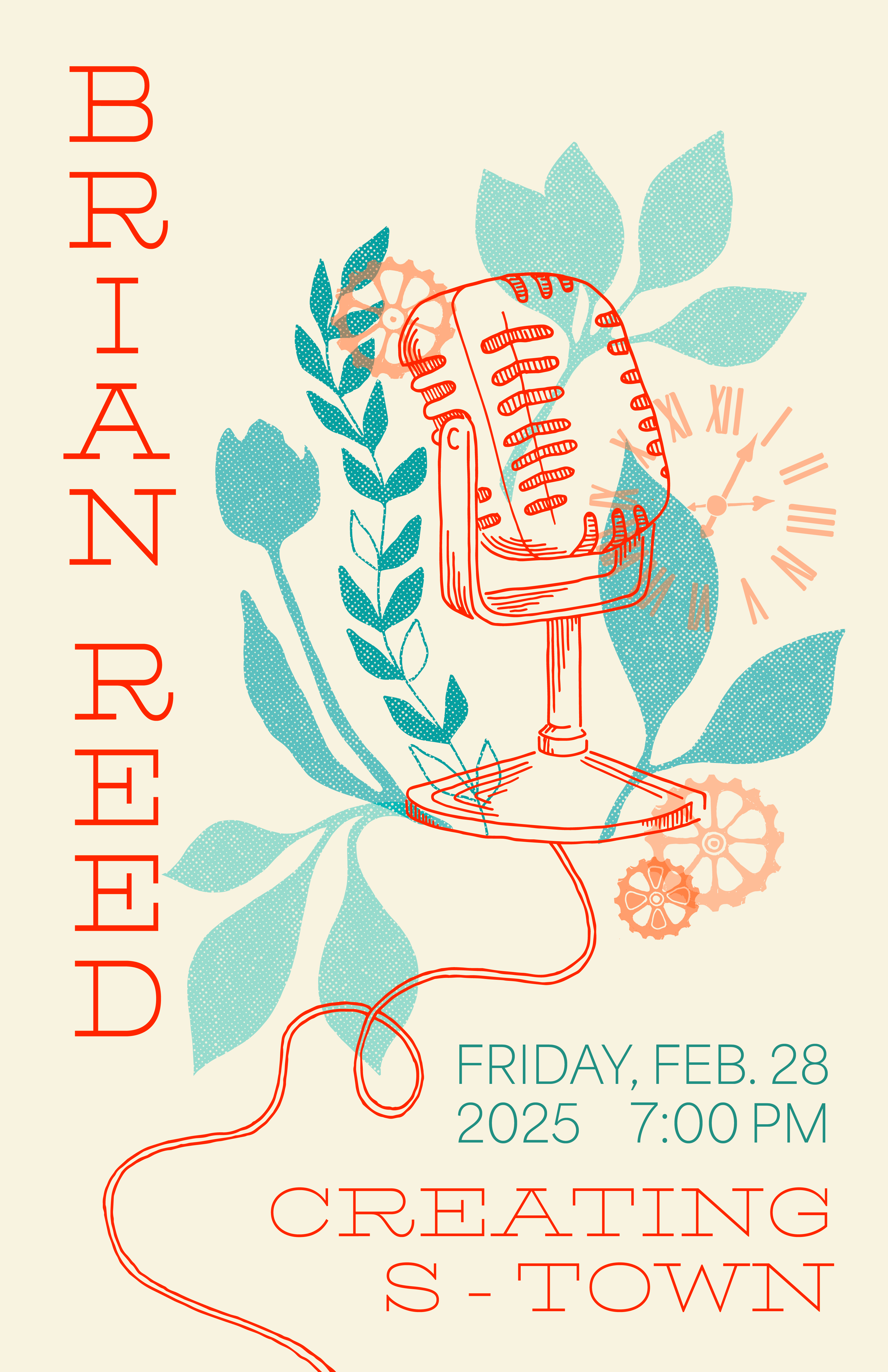 Presenting Brian Reed graphic design illustration podcast poster design risograph