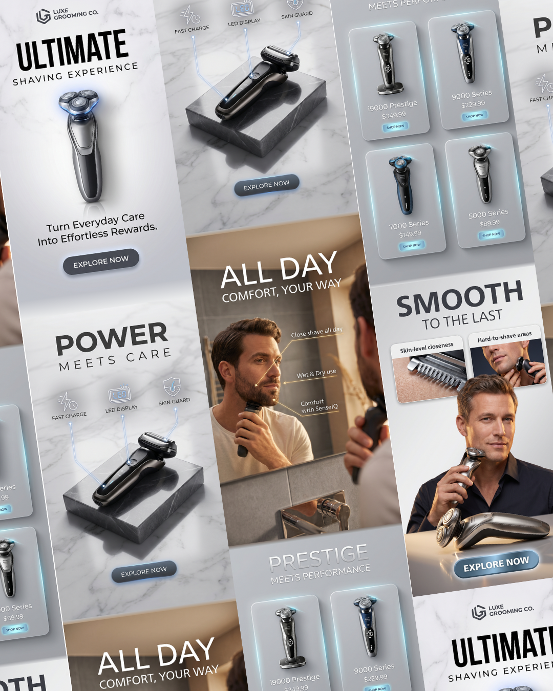 Minimal Grooming Email Design Concept branding graphic design ui