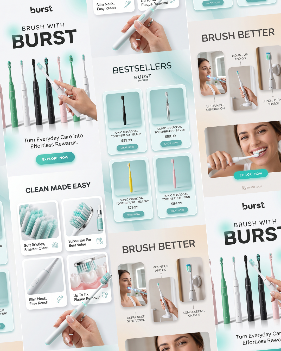 Brush Better — Clean & Minimal Email Design Concept branding graphic design ui