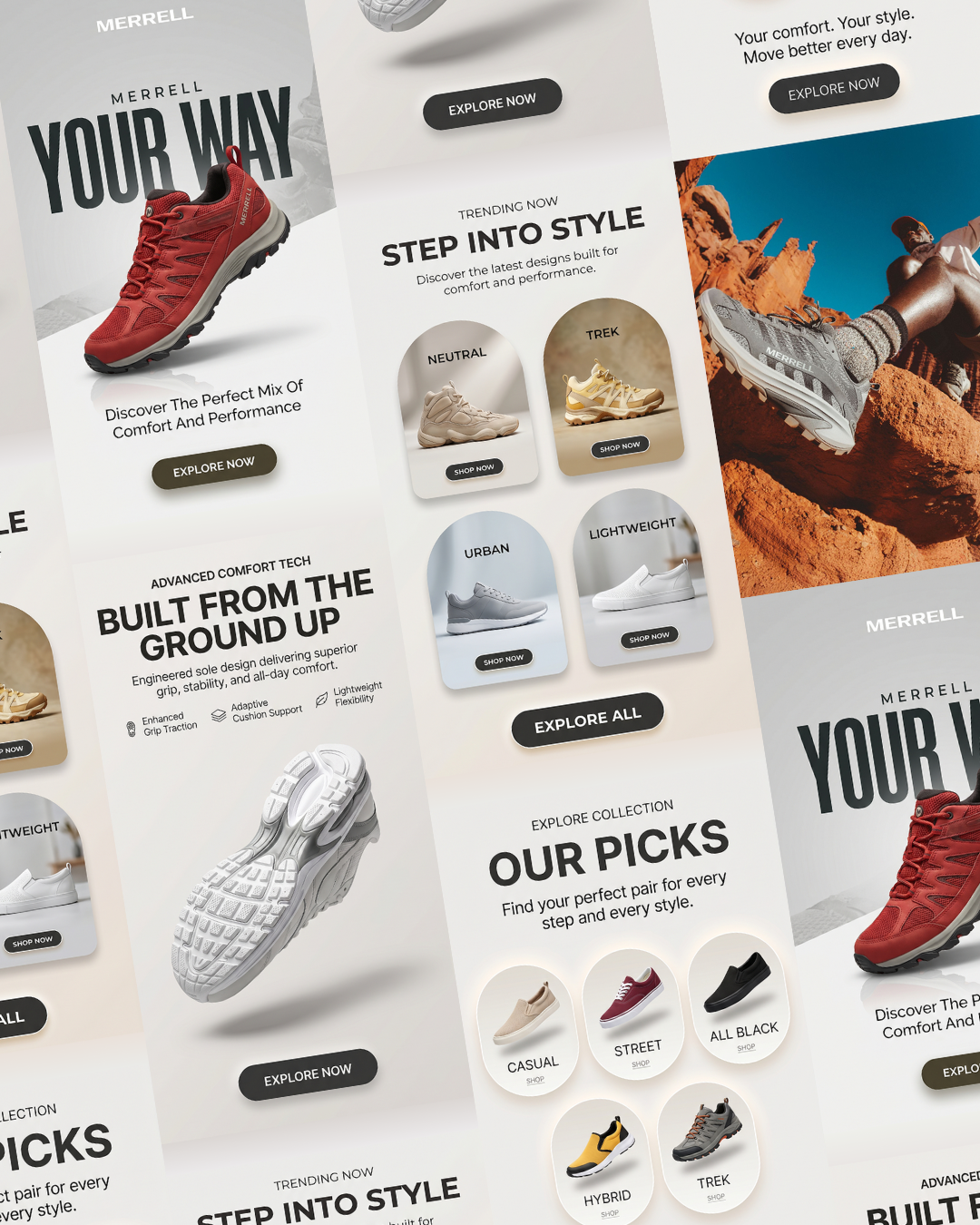 Your Way — Footwear Email Design Concept campaign email design email marketing email template newsletter