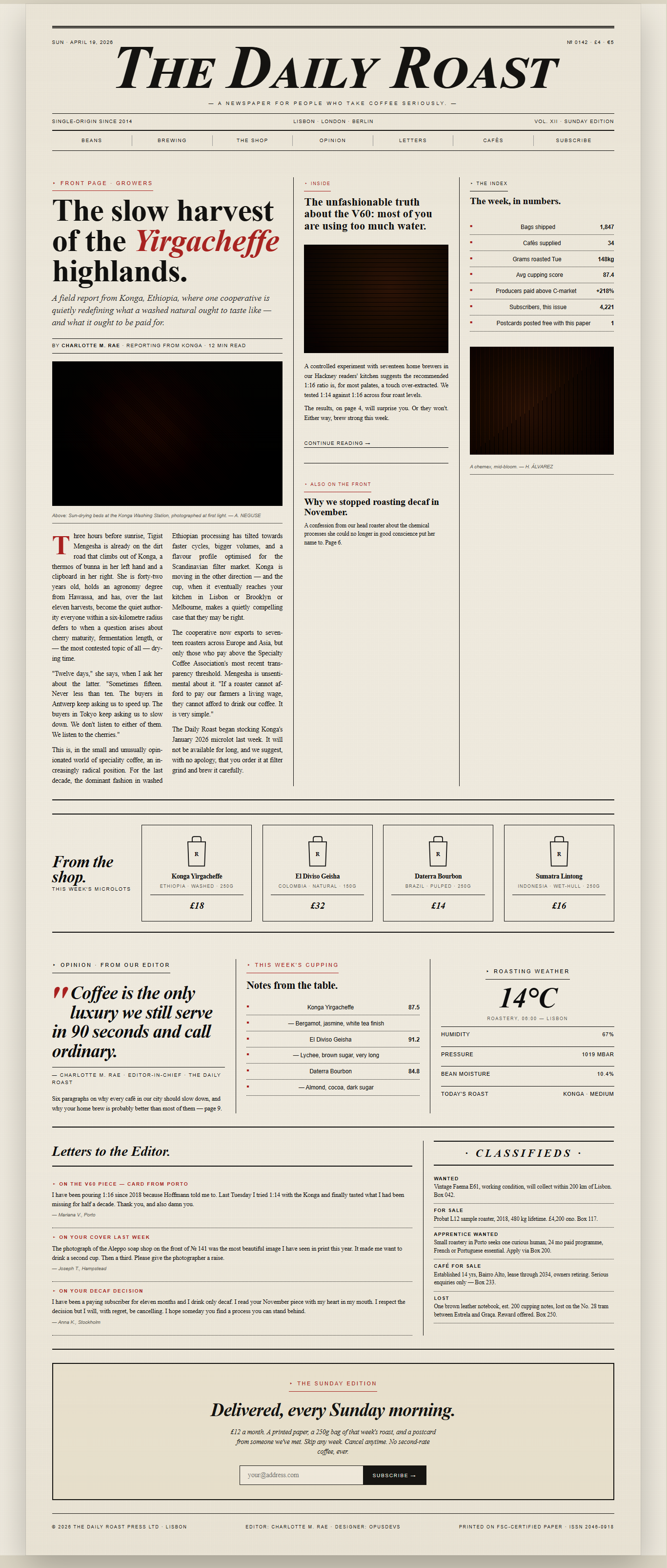 The Daily Roast branding graphic design ui webdesign