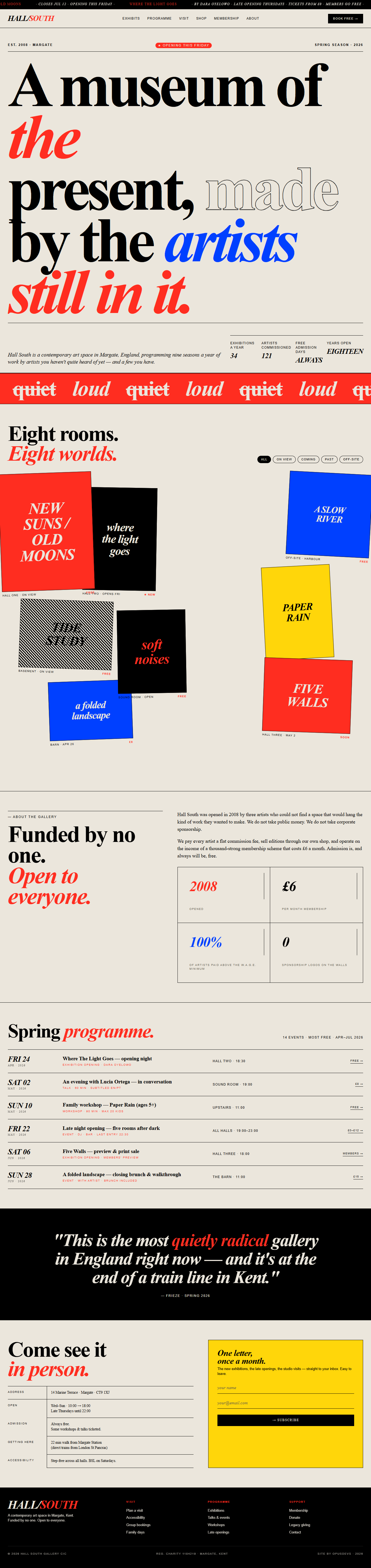 Hall/South Art Exhibition Concept branding graphic design ui webdesign webdevelopment