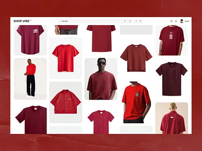 SHOP VIBE – Visual Search Grid app application interaction design interface mobile mobile app product design ui ui design ui ux uiux ux ux design