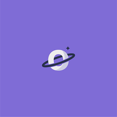 Planet Oh! brand identity branding design flat graphic design letter o logo minimal planet purple saturn star vector visual identity