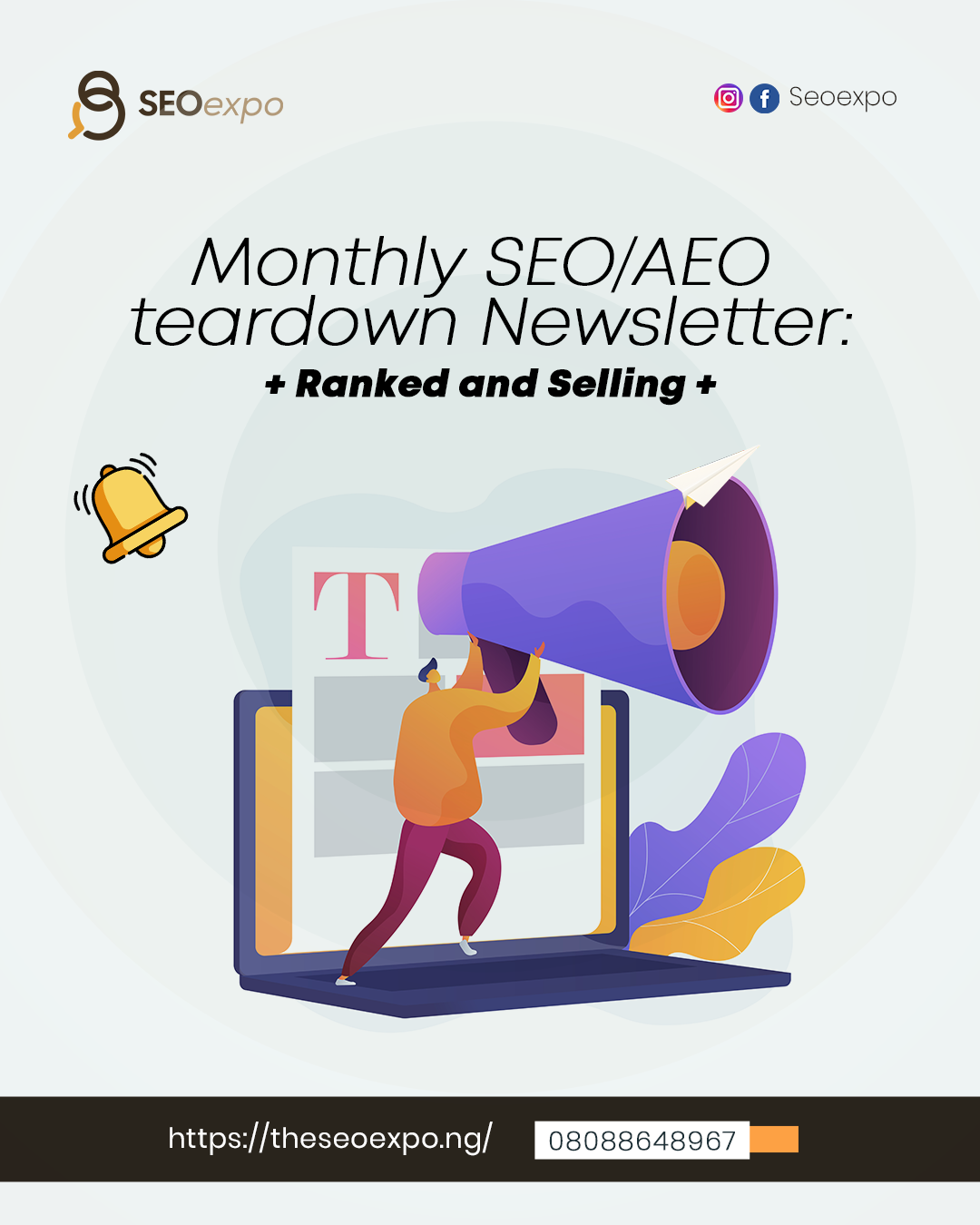 SEO Newsletter Design advertising banner graphic design graphics newsletter poster printing seo typography