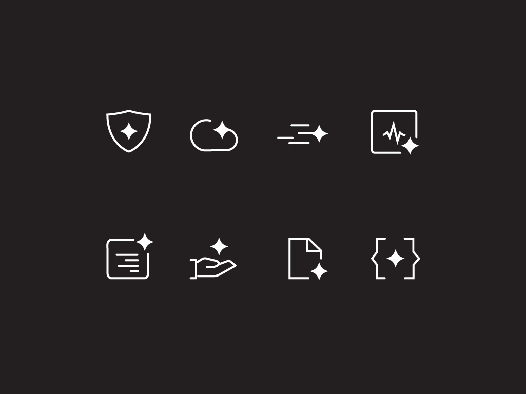 Modern Minimal AI Tech Icons ai graphic design icons illustration tech tech icons ui