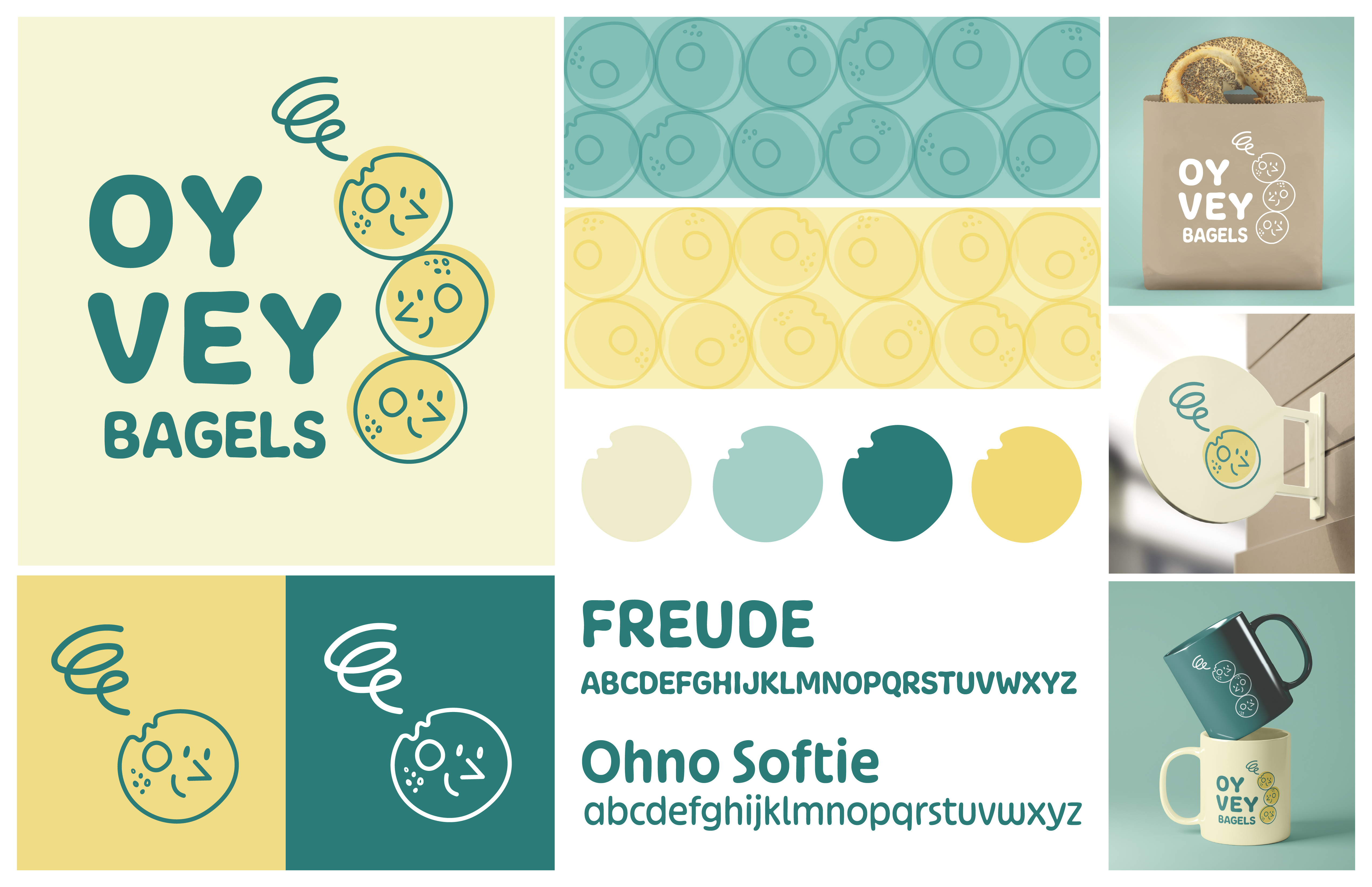 Oy Vey Bagels bagels branding graphic design logo logo design