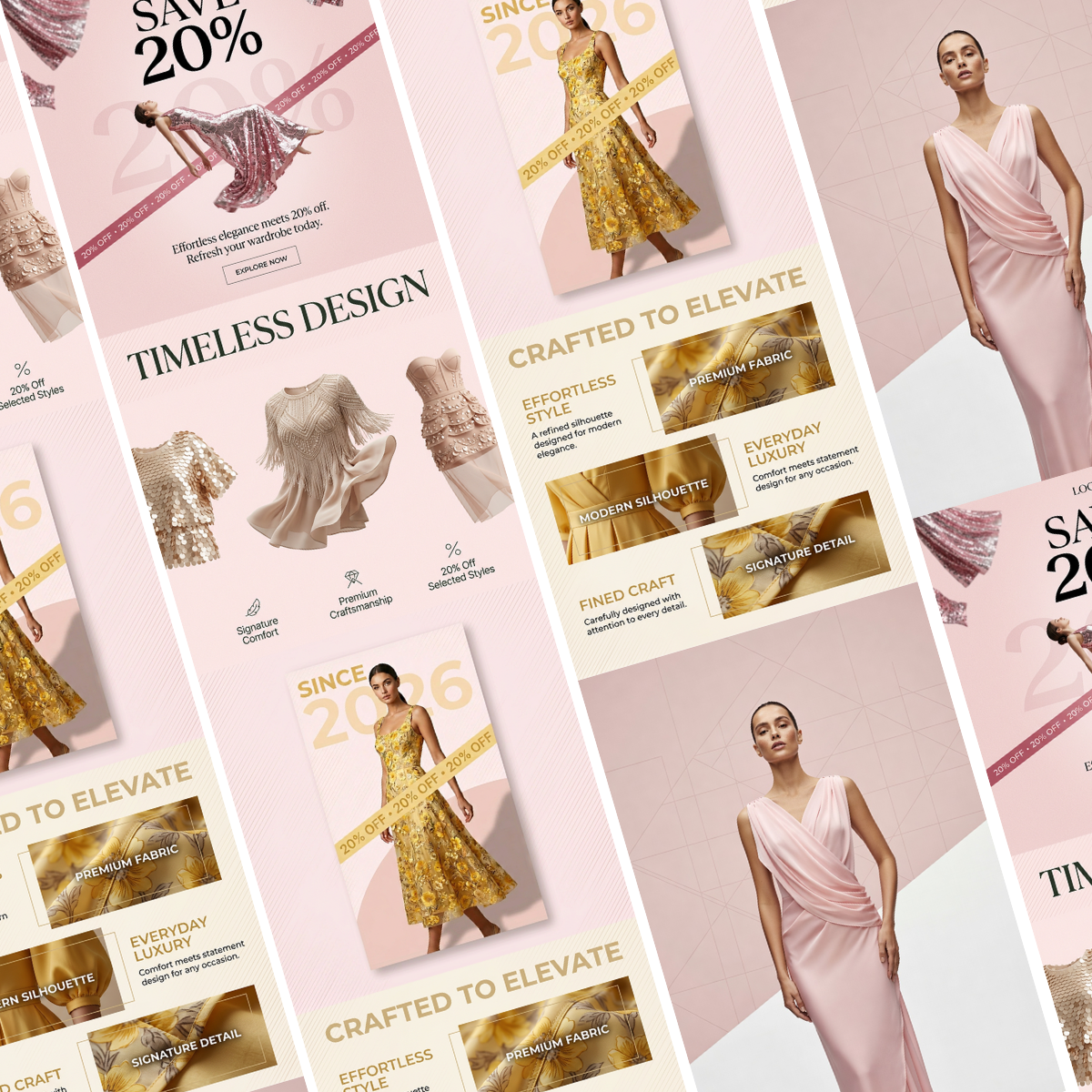 Luxury Fashion Email Design — Ecommerce Campaign Concept branding graphic design ui