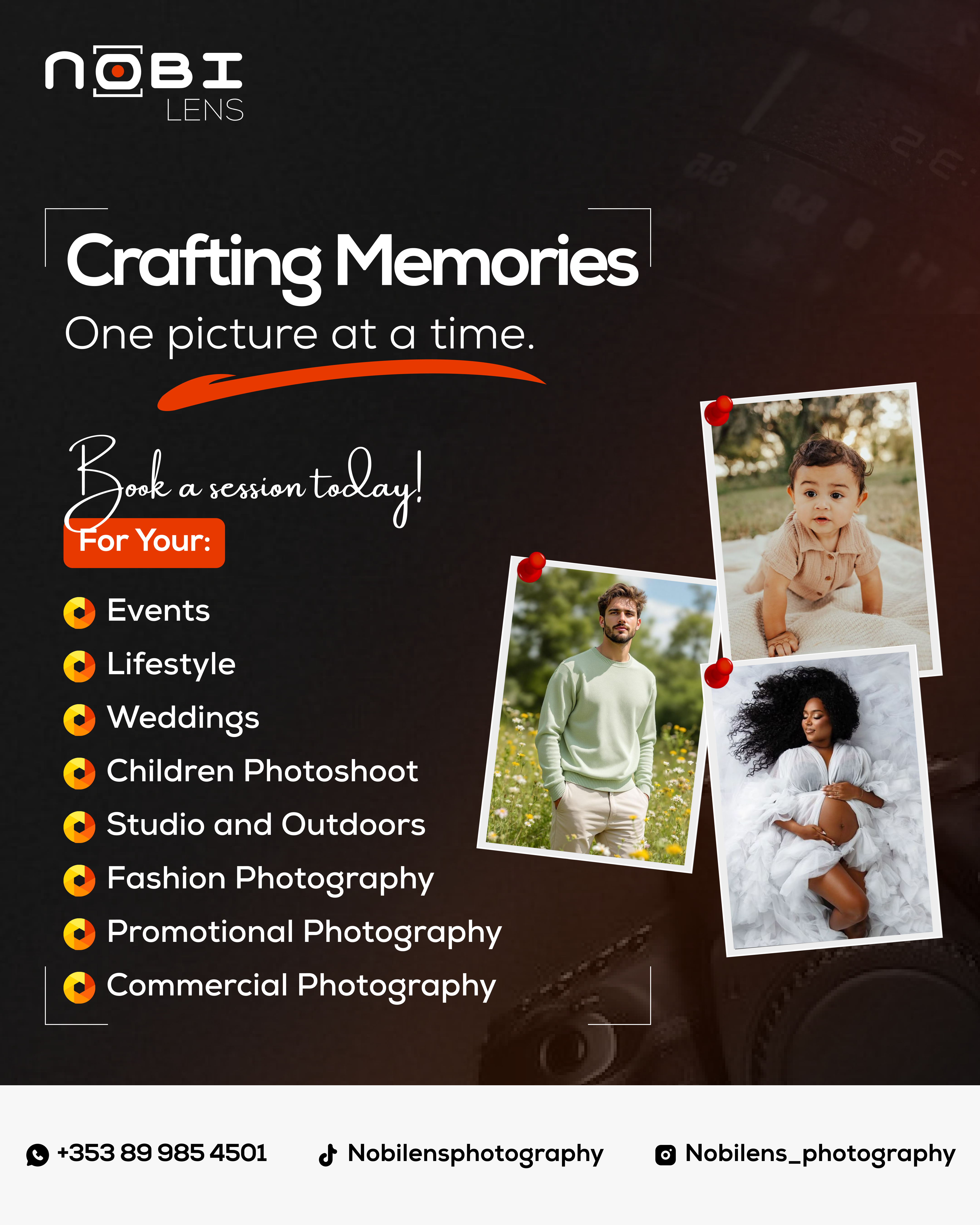 BUSINESS CARD & FLYER FOR NOBI LENS - A PHOTOGRAPHY BRAND by Kevwe Igho ...