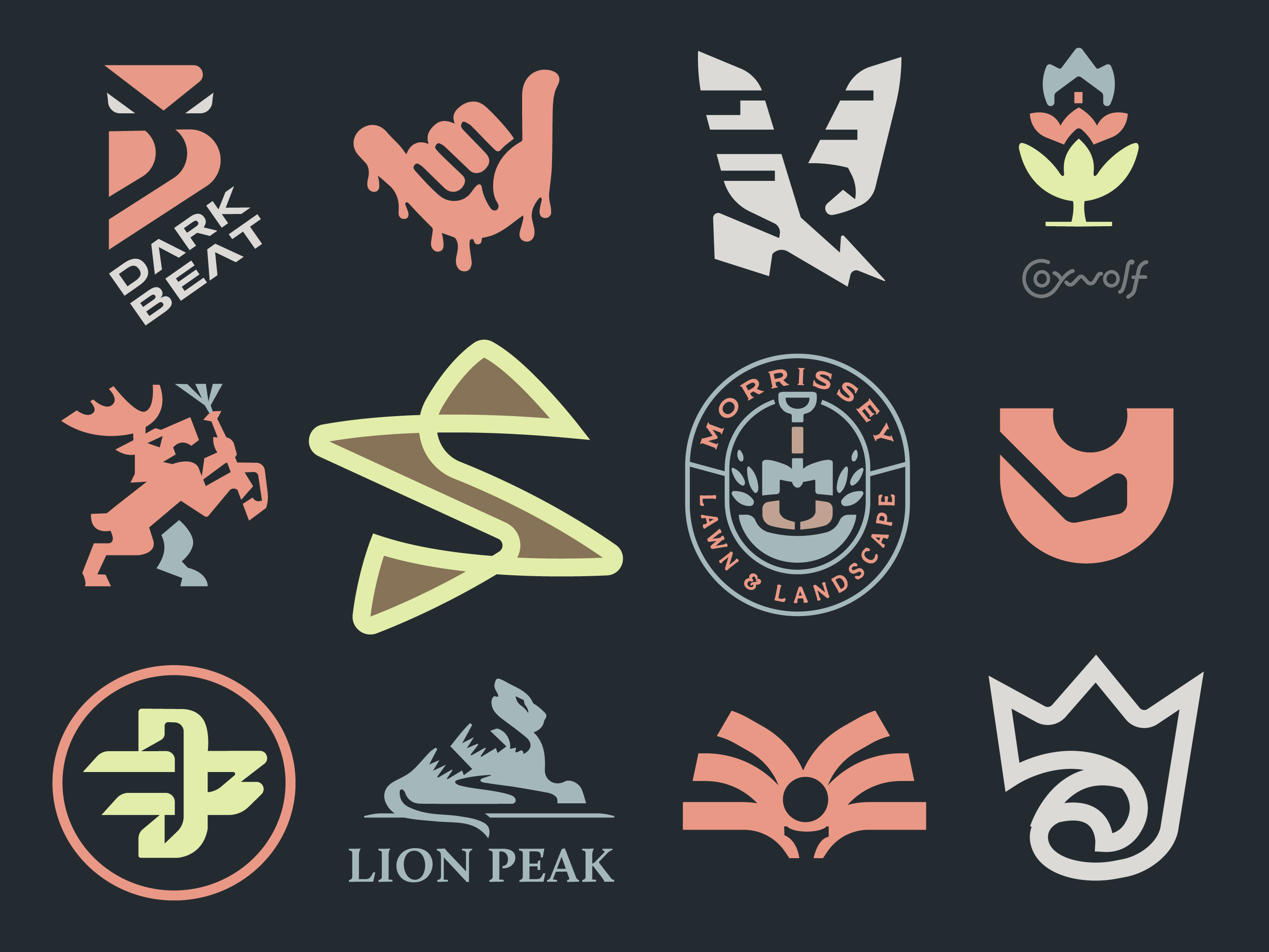 Branding: 2026 Products and Services Marks badge design bird branding brandmark clothing contractor eagle emblem graphic design identity label lettering logo designer logos monogram moose owl shaka star