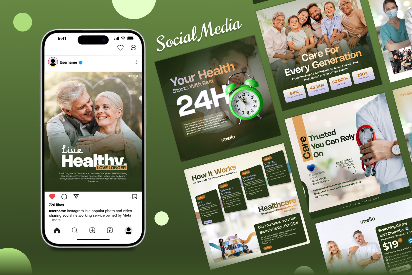 Live Healthy Love Longer | Wellness Social Media Design branding canvadesign cleanlayout creativepost design digitaldesign fitnessdesign graphicdesign healthdesign healthylifestyle illustration instagramdesign livehealthy marketingdesign minimaldesign modernstyle photoshopdesign socialmediapost typography wellnessdesign