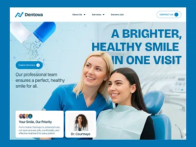 Dental Care Website UI UX Design | Healthcare UX appointment booking app appointment booking ui clinic website design dental care website design dental clinic website ui dental website design doctor website ui figma web design healthcare ux design healthcare website design hospital website design medical landing page medical website ui ux modern healthcare website