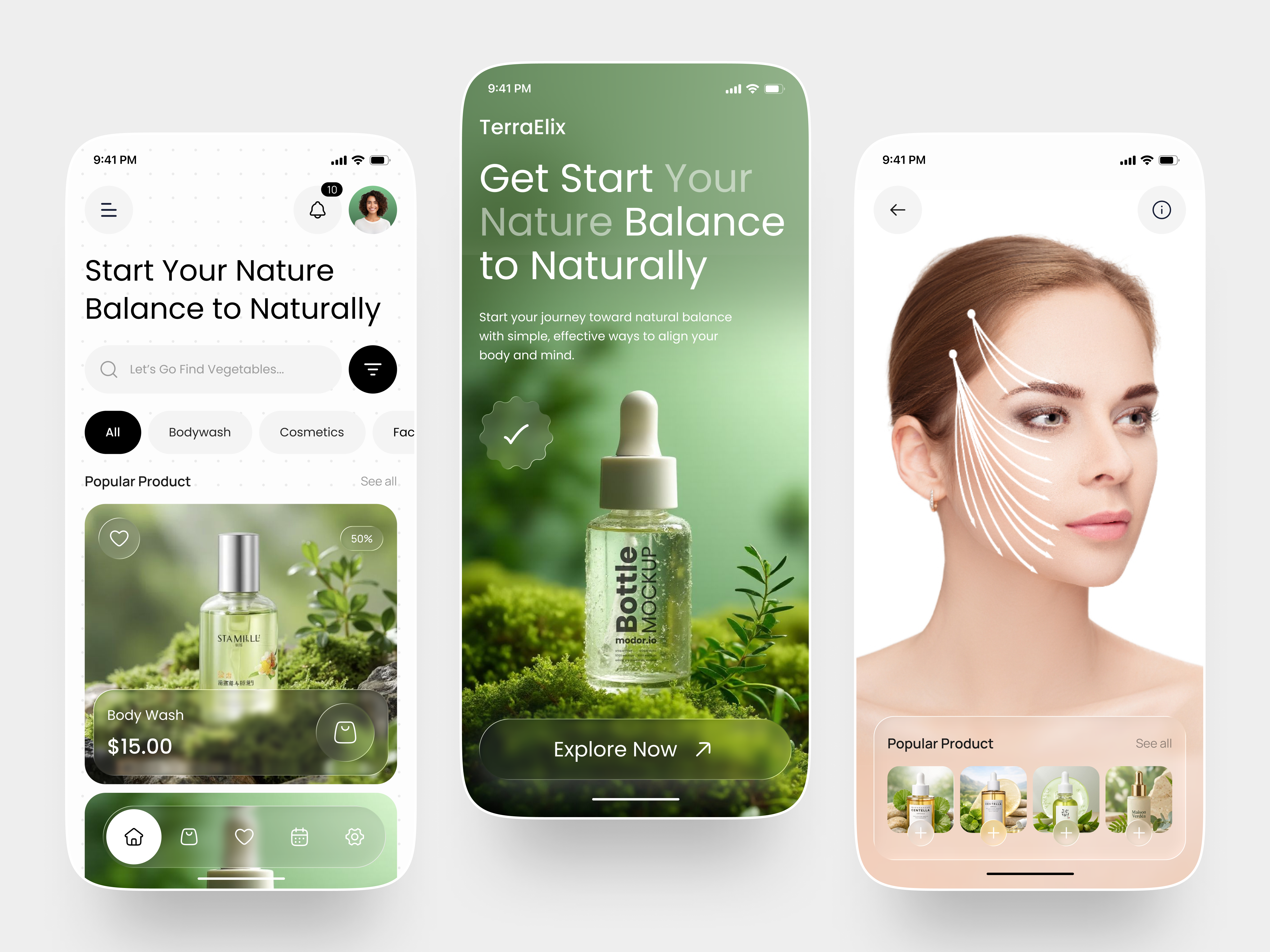 Example of Skin Care App Design & Development