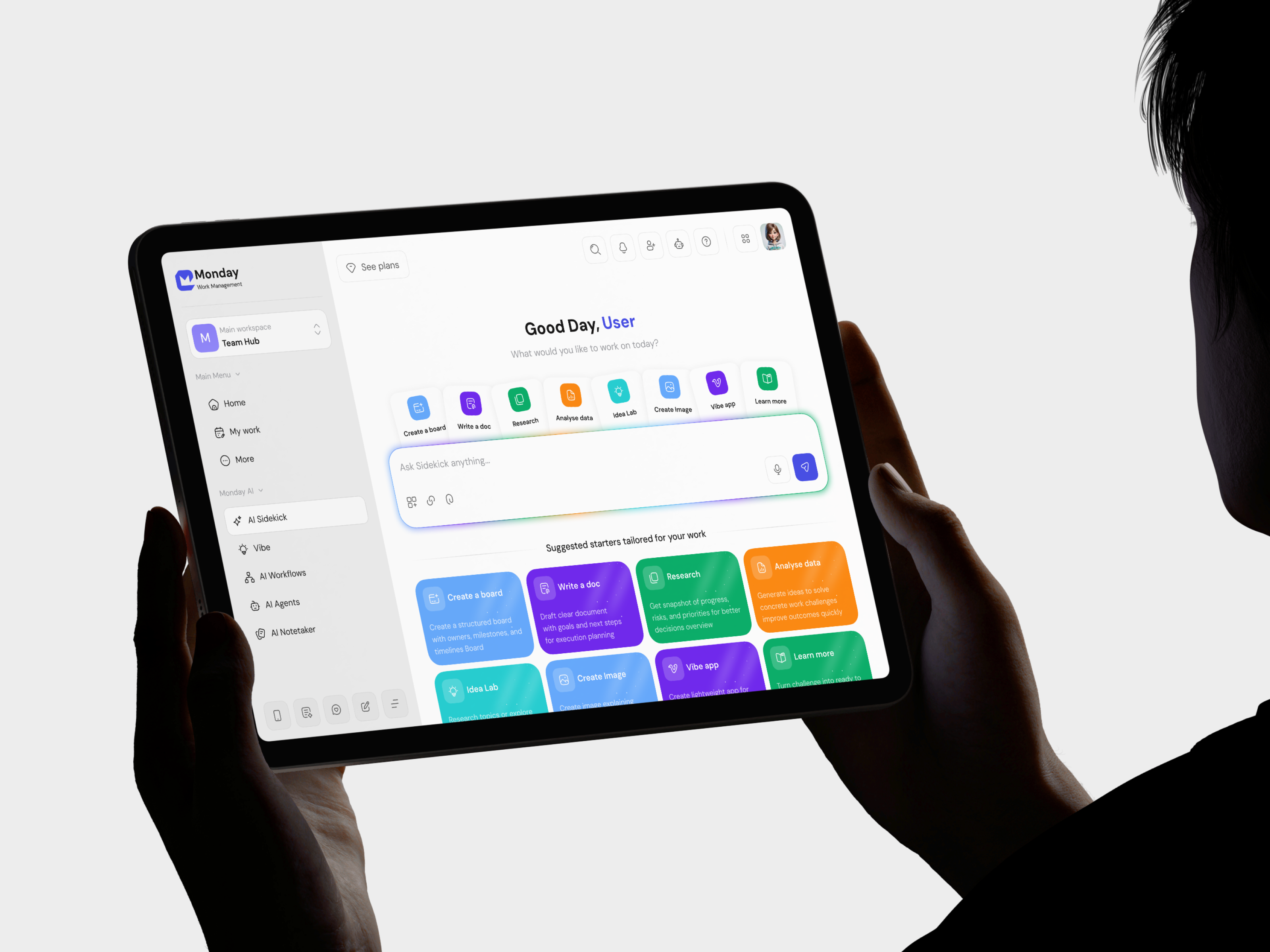 AI Work Management Dashboard UI – SaaS Productivity App Design admin panel ai dashboard analytics dashboard business dashboard crm dashboard dashboard ui data visualization product product design productivity dashboard project management saas dashboard work management