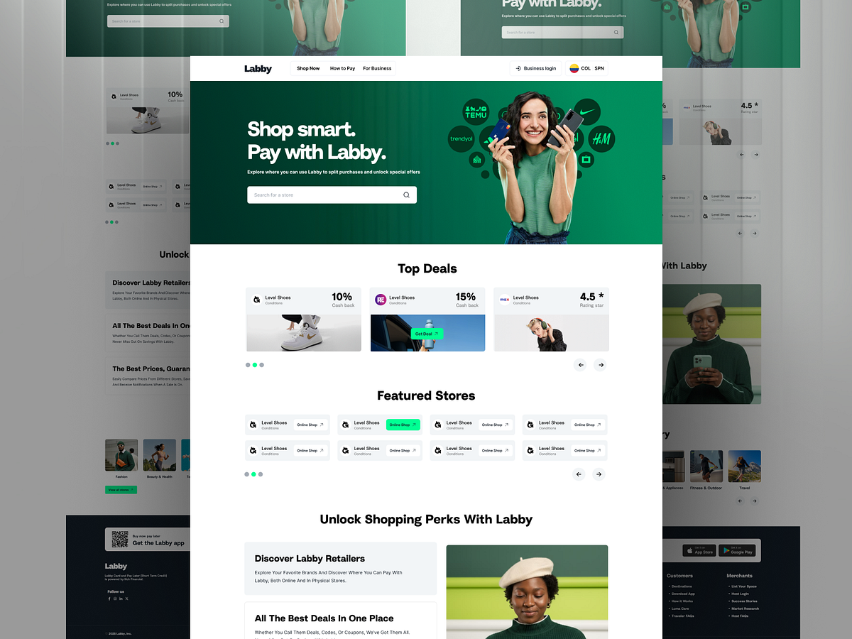 Fintech Shopping Platform  — BNPL  ECommerce Web Design