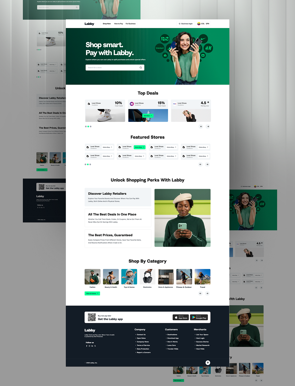 Fintech Shopping Platform — BNPL ECommerce Web Design Image 1