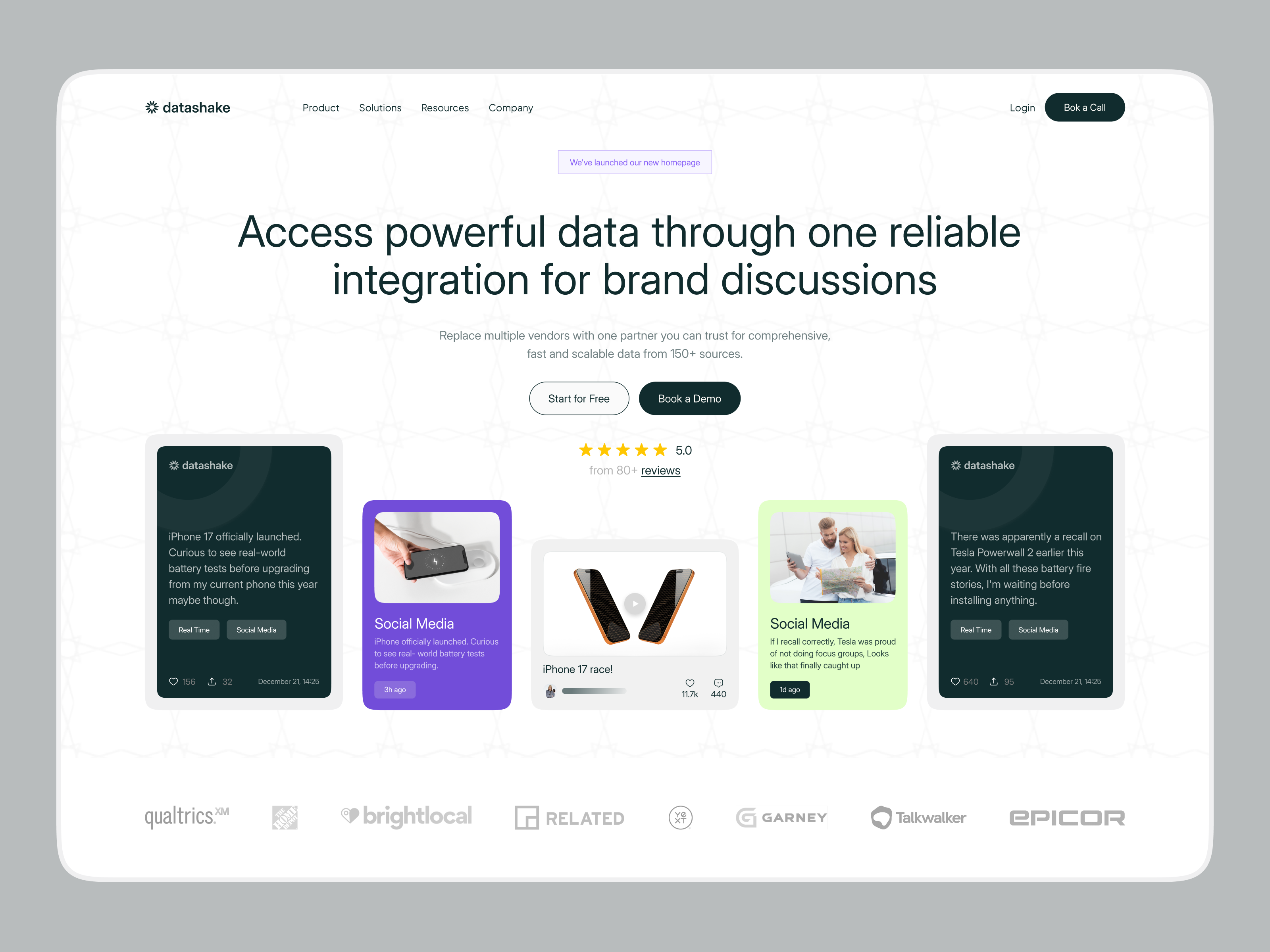 Data Integration SaaS Landing Page UI Design analytics platform clean ui data analytics data integration landing page minimal design modern ui saas social media startup tech ui design ux web design